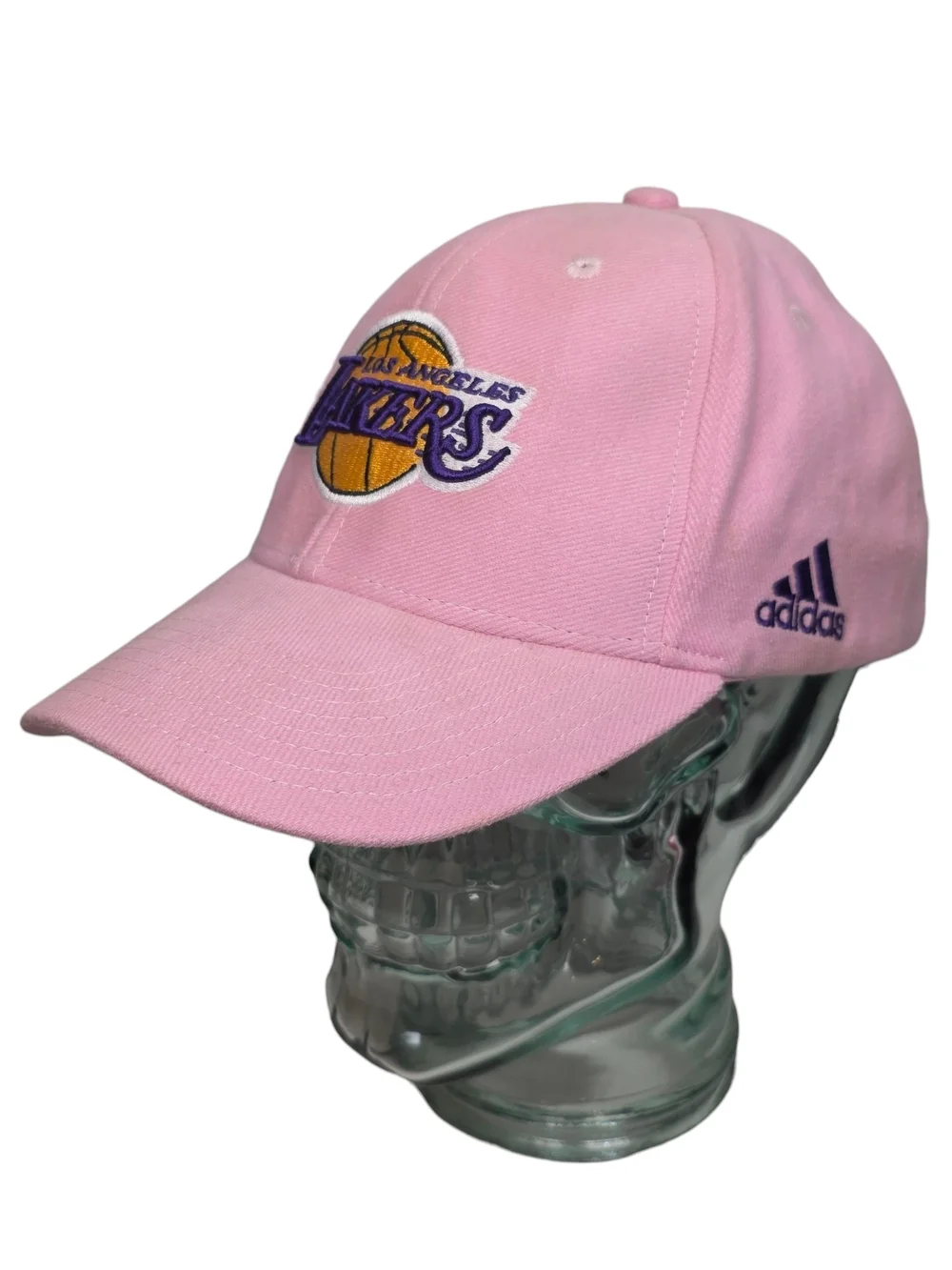 Adidas Los Angeles Lakers Womens Pink Strapback NBA Hat Cap New